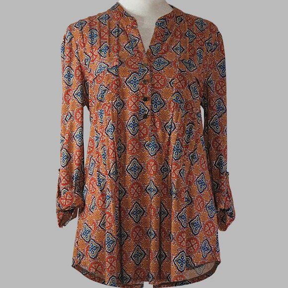 Cocomo Women's Aztec Print Blouse Size S (C519) - Picture 2 of 6